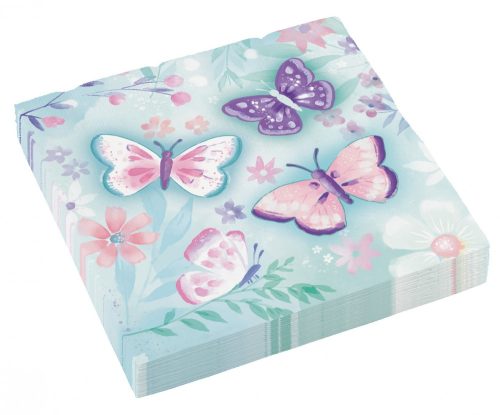 Schmetterling Flutter Servietten 16er-Set 33x33 cm