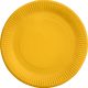 Farbe Sunshine Yellow Gelber Pappteller 8 Stk 23 cm