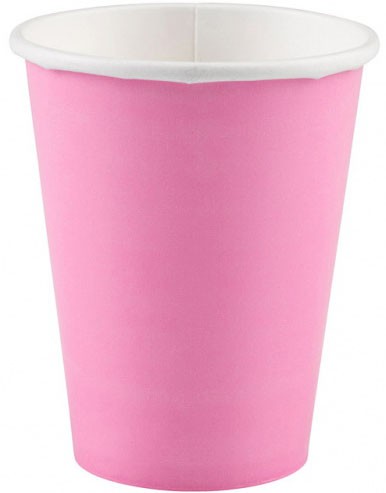 Farbe Rosa New Pink Pappbecher 8er-Set 250 ml