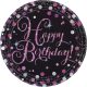 Geburtstag Pink Happy Birthday Pappteller 8 Stk 23 cm