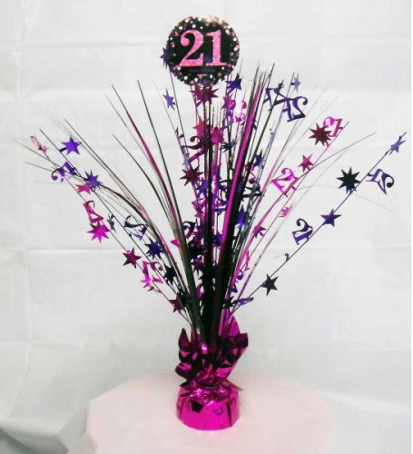 Geburtstag Happy Birthday Pink 21 Tischdekoration 45,7 cm