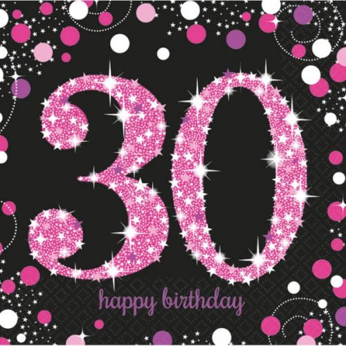 Geburtstag Pink Happy Birthday 30 Servietten 16 Stk 33x33 cm