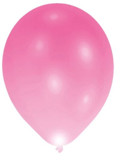 Beleuchtete LED Pink Ballon, Luftballon 5 Stück 11 Zoll (27,5 cm)