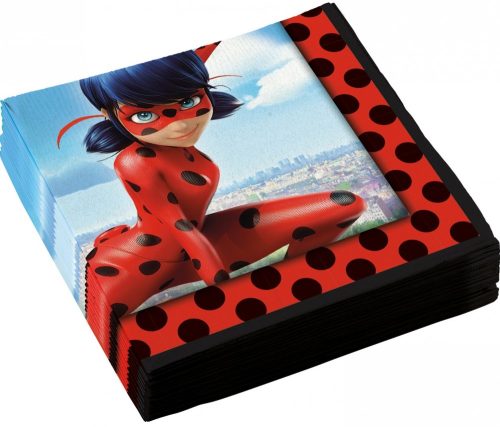 Miraculous Geschichten von Ladybug und Cat Noir City 20 Stück Serviette 33x33 cm