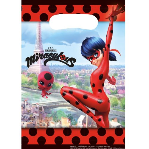 Miraculous Geschichten von Ladybug und Cat Noir City Geschenktasche 8 Stk