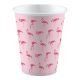 Flamingo Pink Papierbecher-Set 8 Stk., 250 ml