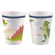 Dinosaurier Happy Papierbecher 8 Stk 250 ml