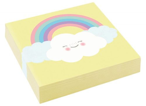 Regenbogen Rainbow and Cloud und Cloud Serviette 20 Stk 25x25 cm