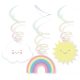 Regenbogen Rainbow and Cloud und Wolkenband Dekoration 6-teiliges Set