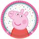 Peppa Wutz Confetti Pappteller 8 Stk. 18 cm