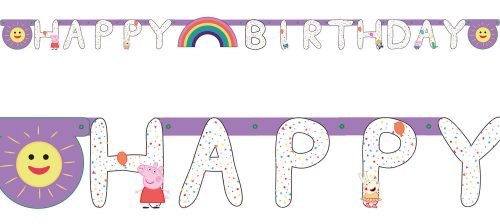 Peppa Wutz Confetti Happy Birthday Schrift