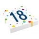 Geburtstag Confetti  Happy Birthday 18 Serviette 20er-Pack 33x33 cm