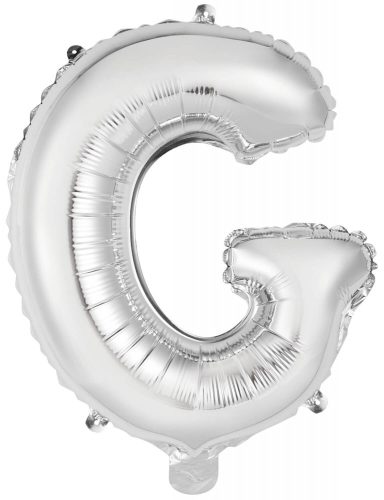 Buchstabe Silber, Silberner G Buchstabe Folienballon 45 cm