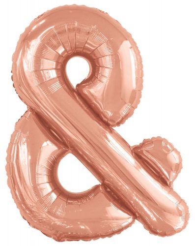 Buchstabe Rose Gold & Buchstaben Folienballon 108 cm