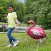 Flamingo Pink gehender Folienballon 83 cm