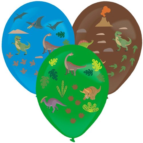 Dinosaurier Species Ballon, Luftballon mit 3 Zubehörteilen 14 inch (35,5 cm)