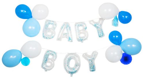 Baby Baby Boy Boy Folienballon, Ballon-Set