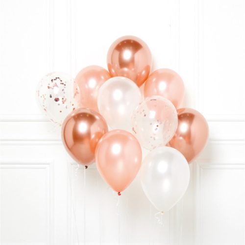 Farbe Rose Gold Ballon-Set 10 Stk 11 inch (27,5 cm)