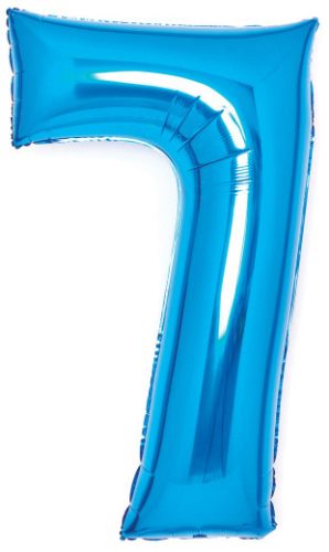 Nummer Blue Blauer Nummer 7 Folienballon 66 cm