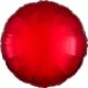 Satin Metallic Roter runder Folienballon 43 cm