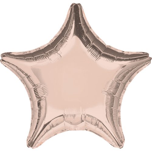 Satin Metallic Roségold Stern Folienballon 48 cm