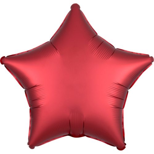 Satin Silk Dark Red Stern Folienballon 48 cm