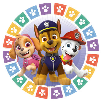 Paw Patrol Color Paws Papierteller 8 Stk 18 cm