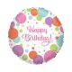 Polka Dots Happy Birthday Folienballon 43 cm