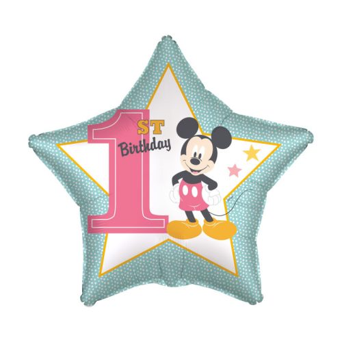 Disney Mickey  Star Erster Geburtstag Folienballon 43 cm