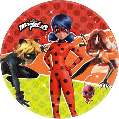 Miraculous Geschichten von Ladybug und Cat Noir Kwami Pappteller 8 Stk 23 cm