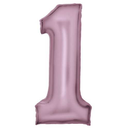 Nummer Rosa Lustre Pastellrosa Nummer 1 Folienballon 86 cm