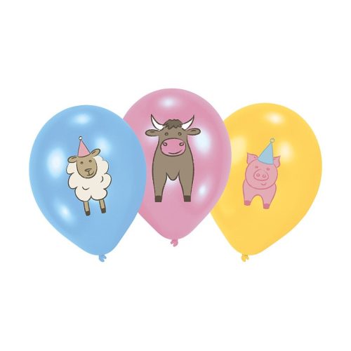 Bauernhof Party Ballon, 6-teiliges Set 11 Zoll (27,5 cm)