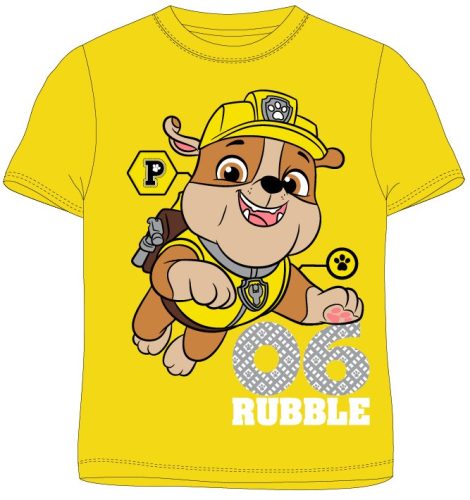 Paw Patrol Rubble Kinder Kurzarm-Shirt, Oberteil 104-134 cm