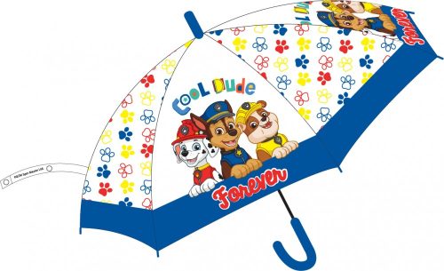 Paw Patrol Kinder halbautomatischer transparenter Regenschirm Ø74 cm