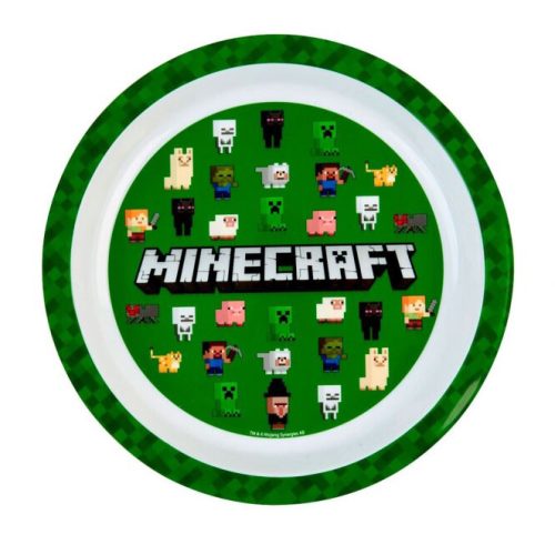 Minecraft Green Plastikteller