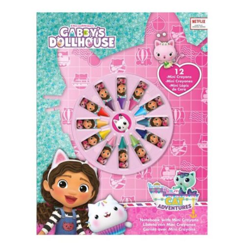 Gabby's Dollhouse Smoothie Land Notizbuch + Mini-Buntstifte-Set