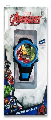 Avengers Blue digitale leuchtende Armbanduhr in einer Box