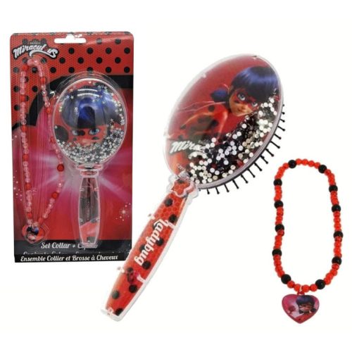 Miraculous Geschichten von Ladybug und Cat Noir Halskette + Haarbürste Set