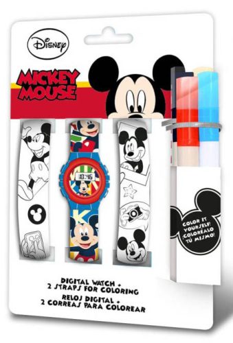 Disney Mickey  Fun digitale Uhr + färbbares Uhrenarmband-Set