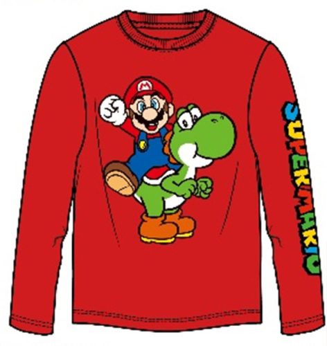 Super Mario Yoshi Kinder Langarmshirt, Top 6-12 Jahre