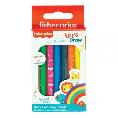 Fisher-Price Let's Draw bunte Buntstifte für Kinder, 7 Stück