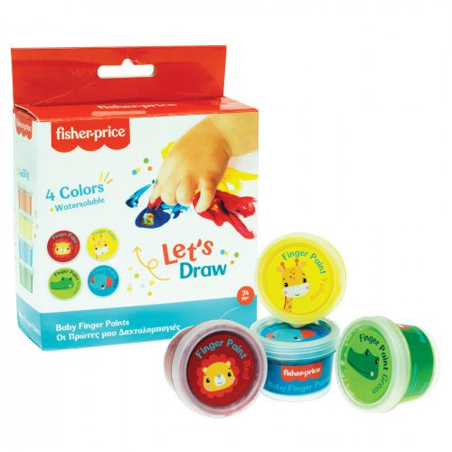 Fisher-Price Let's Draw Baby-Fingerfarbe, 6 Stück