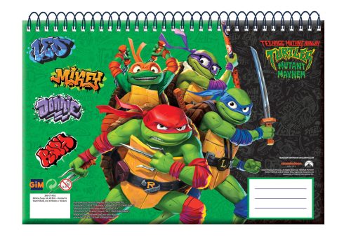 Teenage Mutant Ninja Turtles Power A/4 Spiral-Skizzenbuch, 30 Blatt