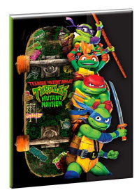 Teenage Mutant Ninja Turtles Skateboard B/5 liniertes Heft 40 Blätter