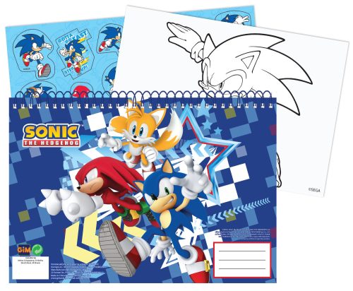 Sonic the Hedgehog Rush Sonic the Hedgehog A/4 Spiral Skizzenbuch mit 40 Blatt und Aufklebern