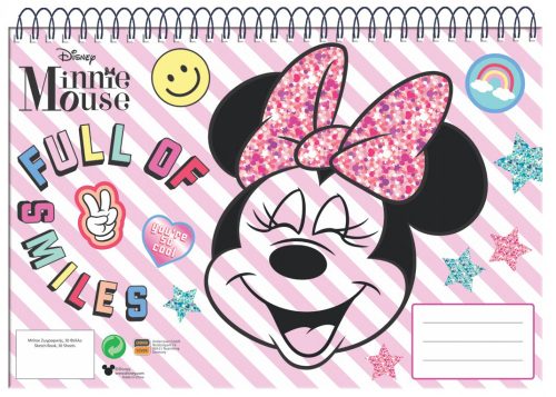 Disney Minnie  Smiles A/4 Spiral Skizzenbuch mit 30 Blättern