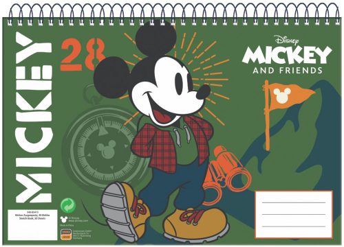 Disney Mickey  Hike A/4 Spiral Skizzenbuch 30 Blatt