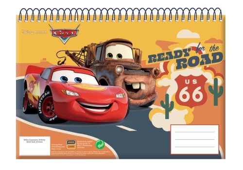 Disney Cars Road A/4 Spiral-Skizzenbuch, 30 Blätter