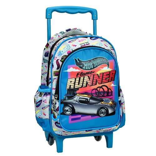 Hot Wheels Runner rollender Kindergartenrucksack, Tasche 30 cm