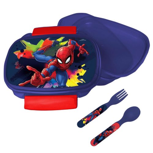 Spiderman Splotch Sandwichbox + Besteckset